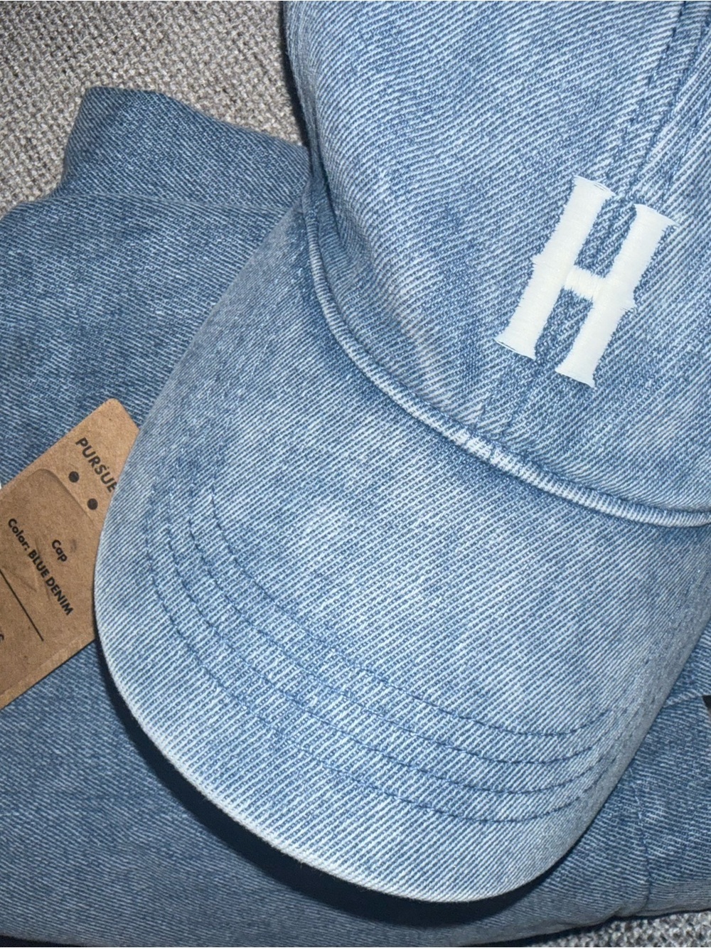 Hydrojug Tote and cap denim